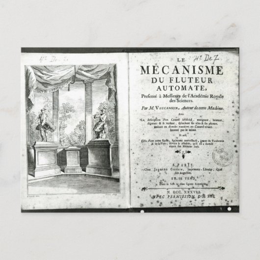 Carte Postale Automatons, illustration du frontispece (Devant)