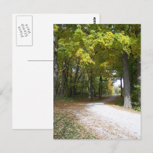 carte postale automne (Devant / Derrière)