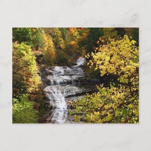 Carte Postale Automne à Buttermilk Falls (Devant)