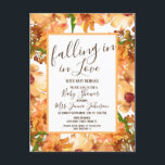 Carte Postale Automne Amour Tomber Verdure Baby Shower Rustique<br><div class="desc">Cartes d'invitation Baby Shower avec florales aquarelle | Cartes de Tomber en Amour avec Jolies Cartes Postales de Script</div>