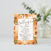 Carte Postale Automne Amour Tomber Vert Baby Shower Rustique  (Debout devant)