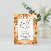 Carte Postale Automne Amour Tomber Vert Mariage Rustique (Debout devant)