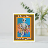 Carte postale Automne Amours Alien (Debout devant)