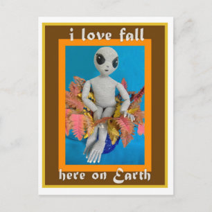 Carte postale Automne Amours Alien