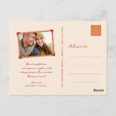 Carte Postale Automne Arbres d'automne Rustique Custom Merci Car (Dos)