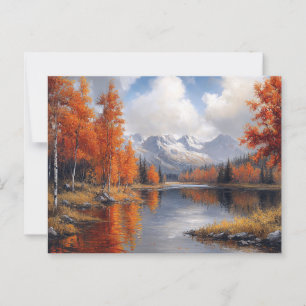 Carte Postale Automne Aspen Forêt et Montagnes Paysage