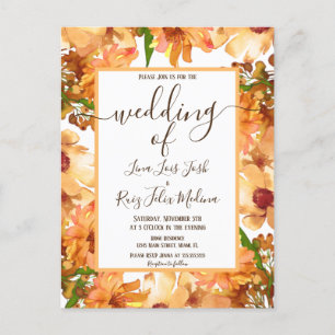 Carte Postale Automne Automne Amour Végétation Rustique Mariage