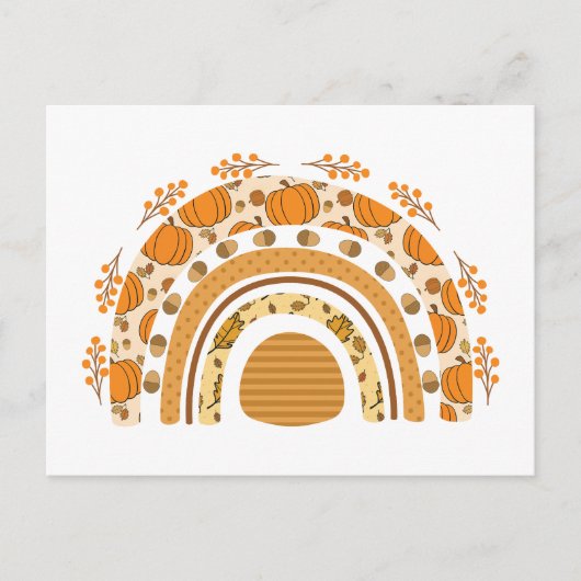 Carte Postale Automne/Automne Arc en arc-en-ciel (Devant)