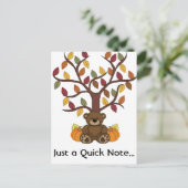 Carte Postale Automne automne conception ours (Debout devant)