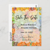 Carte Postale Automne automne couleurs florales Mariage Enregist (Devant / Derrière)