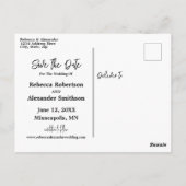 Carte Postale Automne automne couleurs florales Mariage Enregist (Dos)