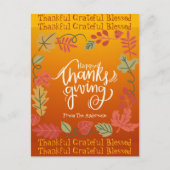Carte Postale Automne Automne Feuilles Un Bon thanksgiving Moder (Devant)