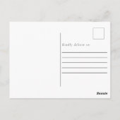 Carte Postale Automne Automne Floral Mariage Élégant Foliage Pho (Dos)