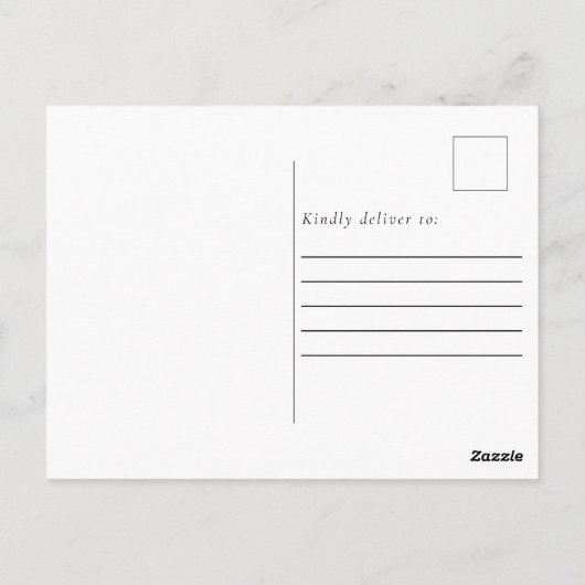 Carte Postale Automne Automne Floral Mariage Élégant Foliage Pho (Dos)