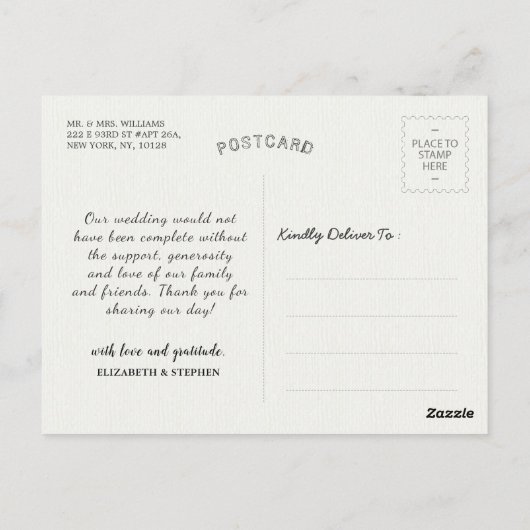 Carte Postale Automne Automne Maple Feuille Citrouille Mariage M (Dos)