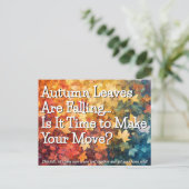 Carte Postale Automne Automne Marketing immobilier (Debout devant)