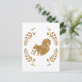 Carte Postale Automne Automne Style Timbre Thématique Écureuil (Debout devant)