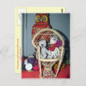 Carte Postale Automne avec une chouette (Devant / Derrière)