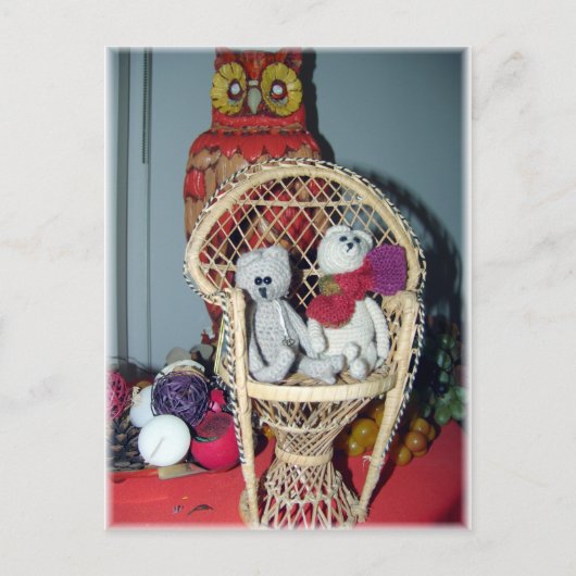 Carte Postale Automne avec une chouette (Devant)