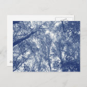 Carte Postale Automne Bleu - Effet Cyanotype (Devant / Derrière)