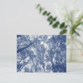 Carte Postale Automne Bleu - Effet Cyanotype (Debout devant)