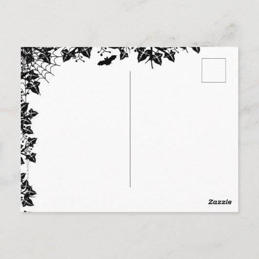 Carte Postale Automne, Bon thanksgiving avec chauve-souris et ch (Dos)
