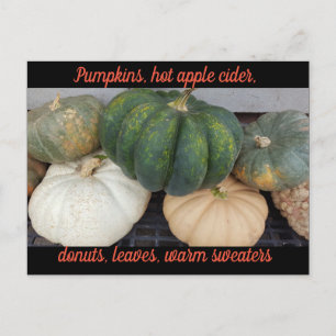 Carte postale Automne citrouille