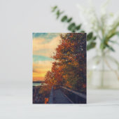 Carte Postale Automne coucher de soleil (Debout devant)