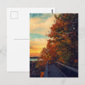 Carte Postale Automne coucher de soleil (Devant / Derrière)