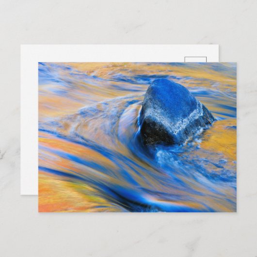 Carte Postale Automne Couleur Eau Abstrait (Devant / Derrière)