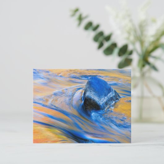 Carte Postale Automne Couleur Eau Abstrait (Debout devant)