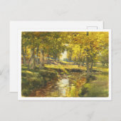 Carte Postale Automne dans la peinture des bords de prairie (Devant / Derrière)