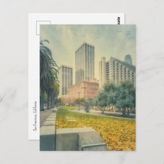 Carte Postale Automne dans la ville (Devant / Derrière)