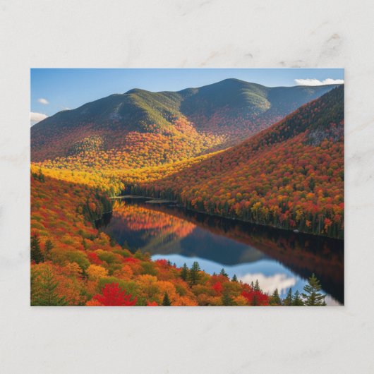 Carte Postale Automne dans les montagnes Adirondack (Devant)