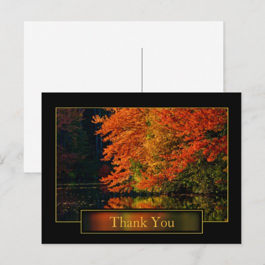 Carte Postale Automne En Nouvelle-Angleterre Merci (Devant / Derrière)