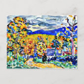 Carte Postale Automne en Nouvelle-Angleterre, peinture d'art (Devant)