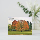 Carte Postale Automne en West Bend, Wisconsin Postcard (Debout devant)