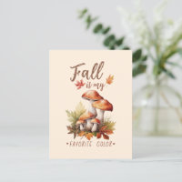 Automne Est Ma Couleur Préférée - Champignons & Fe