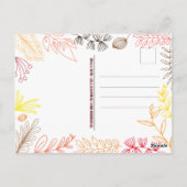Carte Postale Automne Feuilles Branches et Berries Thanksgiving (Dos)