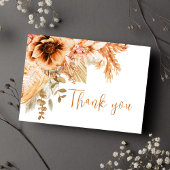 Carte Postale Automne Floral Rustique Mariage Merci