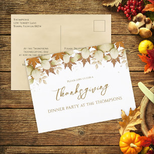 Carte Postale Automne Foliage Automne Élégant Verdure Thanksgivi
