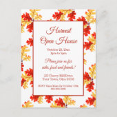 Carte Postale Automne Foliage Automne Harvest Open House Invitat (Devant)