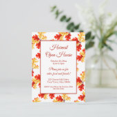Carte Postale Automne Foliage Automne Harvest Open House Invitat (Debout devant)