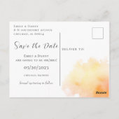 Carte Postale Automne Forêt Crépusculaire Teinture Save the Date (Dos)