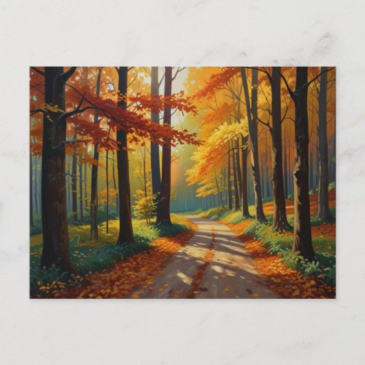 Carte postale Automne Golden Way (Devant)
