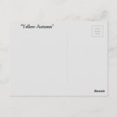 Carte postale Automne jaune (Dos)