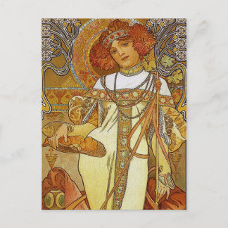 Carte Postale "Automne" par Alphonse [Alfons] Mucha
