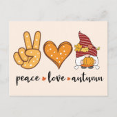 Carte postale Automne Peace Love (Devant)