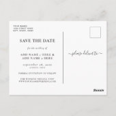 Carte Postale Automne photo florale Enregistrer la date (Dos)