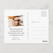 Carte Postale Automne Points Arbres Photo moderne Amour & Merci (Dos)